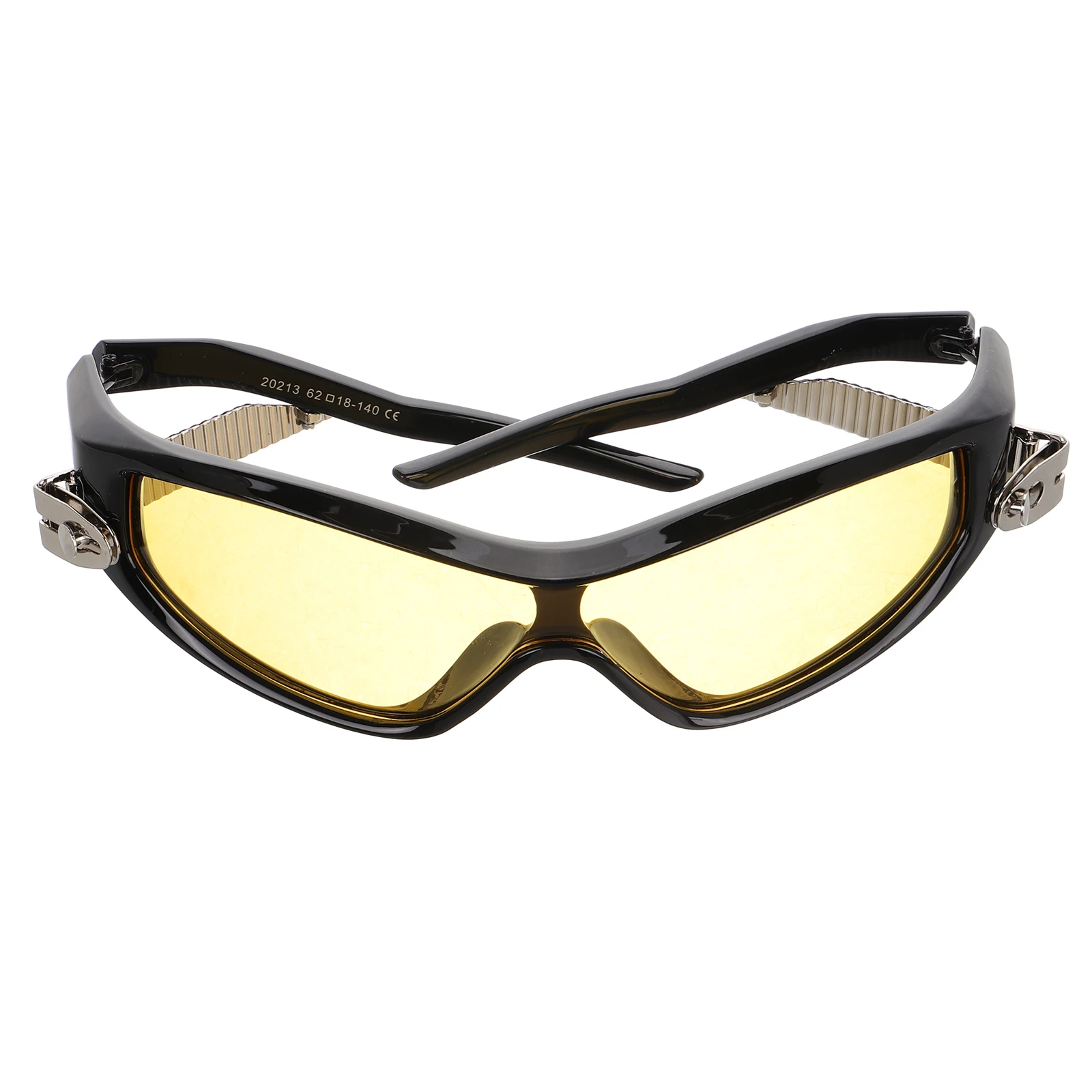 

Yellow Lens Polarized Sunglasses Black Frame Uv Protection Lightweight Design for Cycling Running Traveling Beach Party Sport