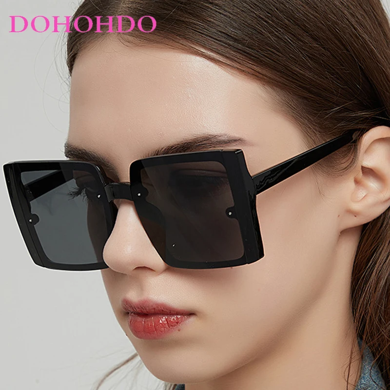

New Retro Oversized Classic Square Thick Frame Women Sunglasses Fashion Designer Men Glasses Outdoor Driving Shades Unisex UV400