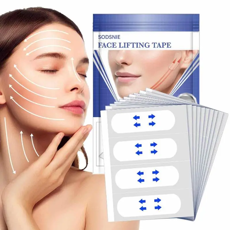 40pcs Invisible Thin Face Stickers Fade Fine Lines Lift Tighten Jaw V-Shape Facial Lifting Patch Tape Anti Wrinkle Chin Reducer