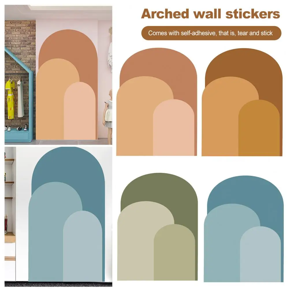 Wall Sticker Boho Style Abstract Arch Peel And Stick Removable Wall Decal DIY PVC Living Room Bedroom Wall Mural Home Supplies