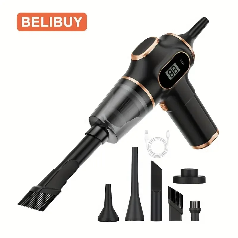

1pc Cordless Handheld Vacuum Cleaner, High Power USB Rechargeable with Extended Battery Life, Multi- Dust Buster for and Car Us