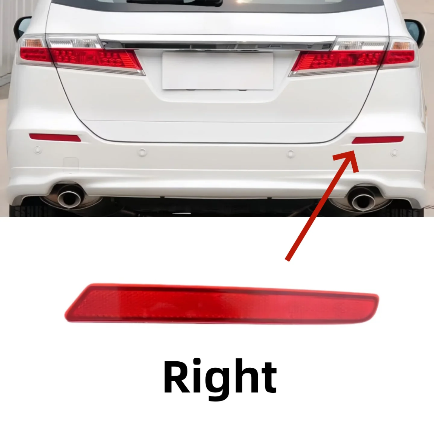 Rear Bumper Tail Turn Signal Reflector Fog Lamp Cover  For 2009- 2014 Honda Odyssey  OE 33505-SLG-H01 33555-SLG-H01