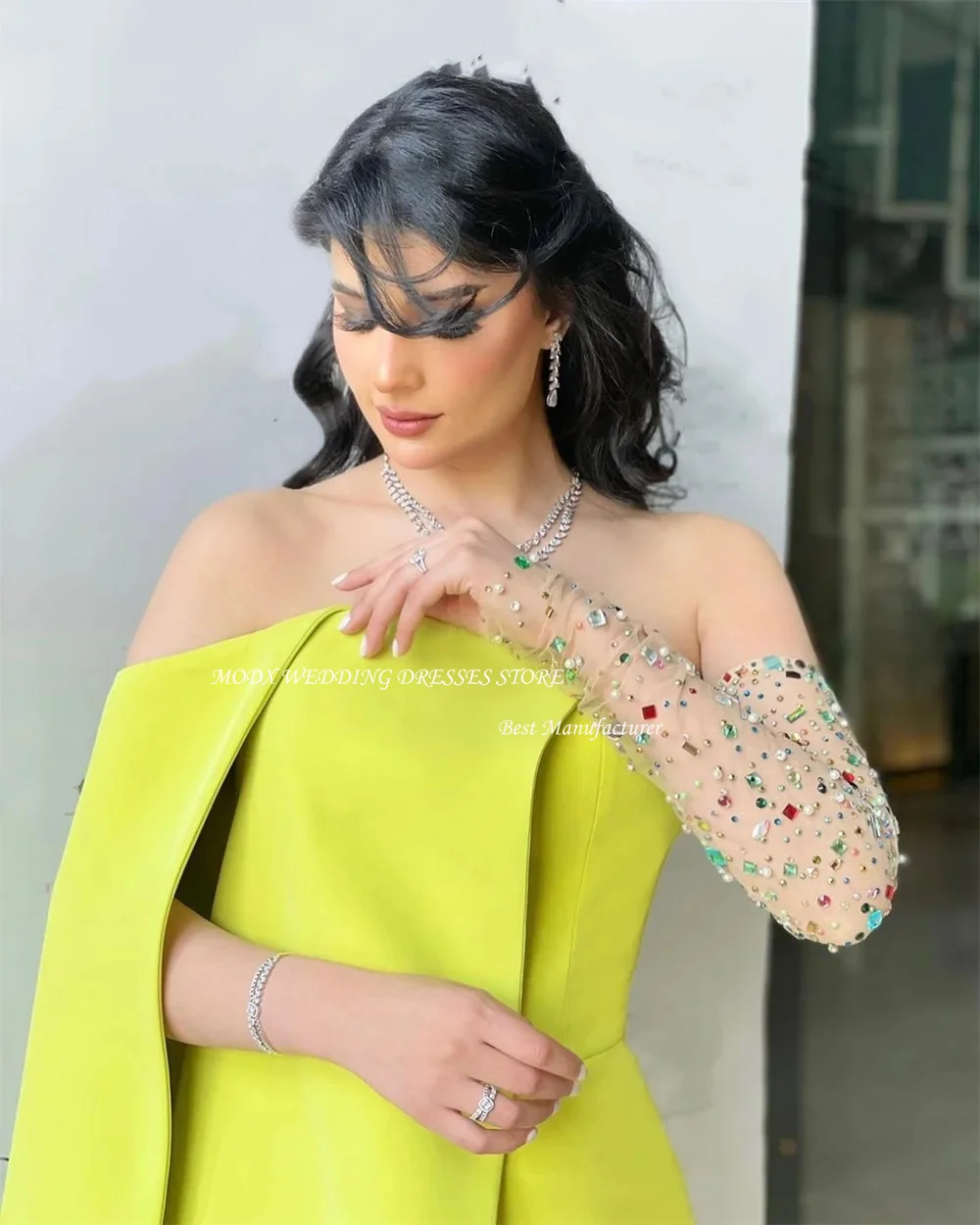 MODX Arabia Saudyjska suknia wieczorowa na studniówkę linia A spódnice do podłogi bez pleców warstwowe sukienki na specjalne okazje suknia wieczorowa