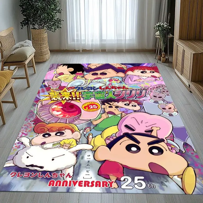 3D C-Crayon Shin-chans Cartoon Area Rug,Soft Non-Slip Carpet Mat for Living Room Bedroom Kids Playroom,Sofa Floor Rug,Home Decor