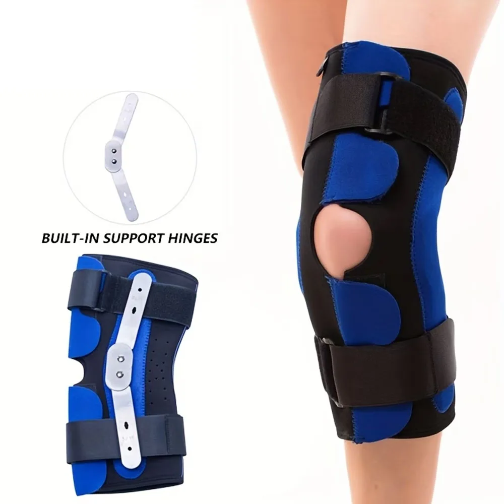 

1 шт. Спортивные наколенники с шарнирной фиксацией, ортопедический бандаж для коленного сустава, защита колена для спортзала, работы, облегчения боли при артрозе