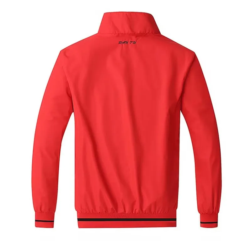 Picture 3: Red Jacket Men New Spring Double Side Wear Coat Sportswear Clothes Top Plus Size 5XL Bomber Jacket Veste Jaqueta Masculina