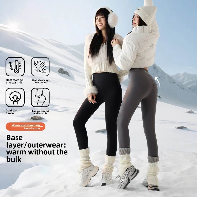 High Waist Shark Leggings Women Fleece Lined Tummy Control Yoga Pants Butt Lift Winter Outwear Slim Leggings Workout Sportswear