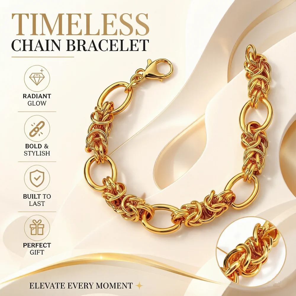 Timeless Chain Bracelet for Women Men,Radiant Glow Bold Stylish, Built to Last Perfect Gift, Elevate Every Moment