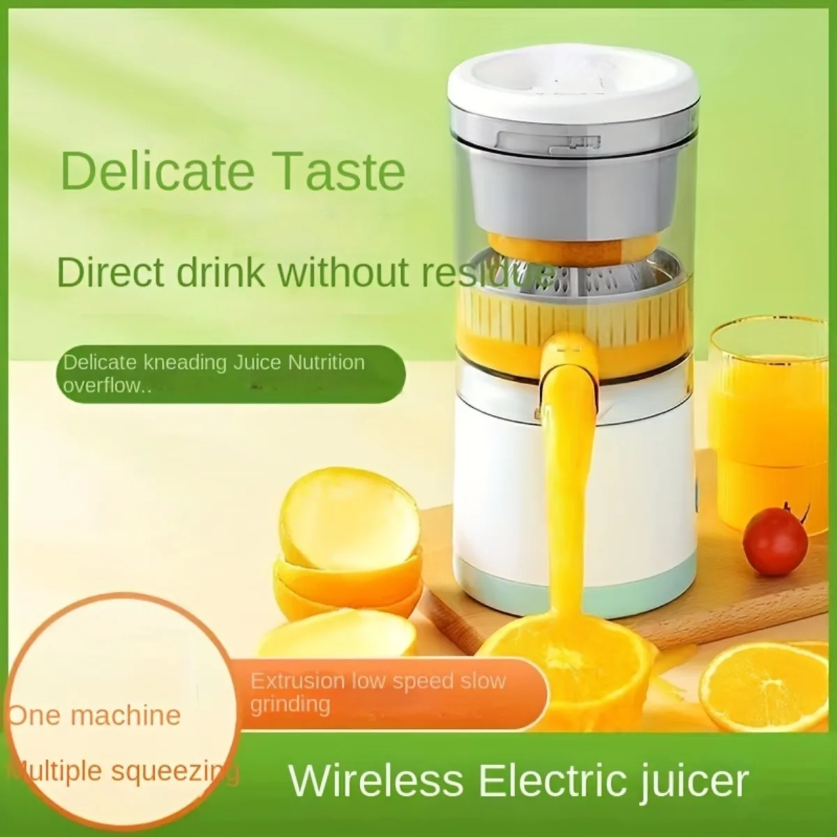 

1pc Fully Automatic Juicer Electric Juicer Household Convenient Orange Squeezer Wireless Juicer Machine Fruit Juice Machine