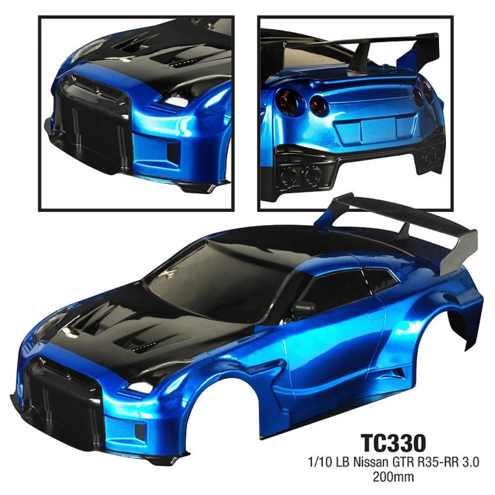 1/10 LB Nisan GTR R35-RR 3.0 Drift body 200mm fit Tamiya TT01 TT02 XV01 XV02 Chassis 257-260mm Wheelbase