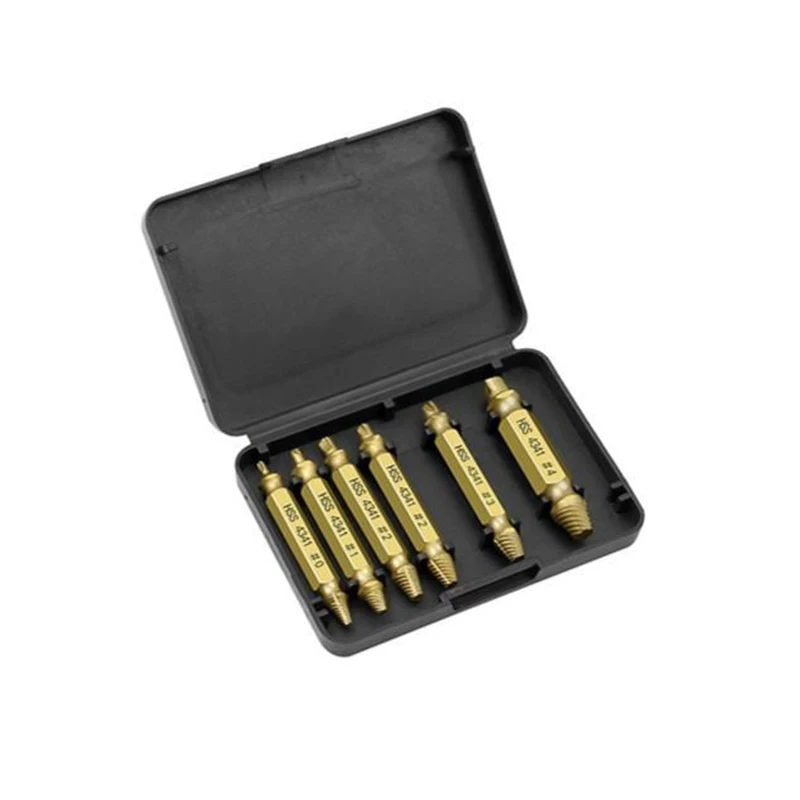 Damaged Screw Extractor Broken Bolt Stripped Set Double Head Tool Easy Out Removal Disassemble Stud Slip Teeth Demolish Remover image 3