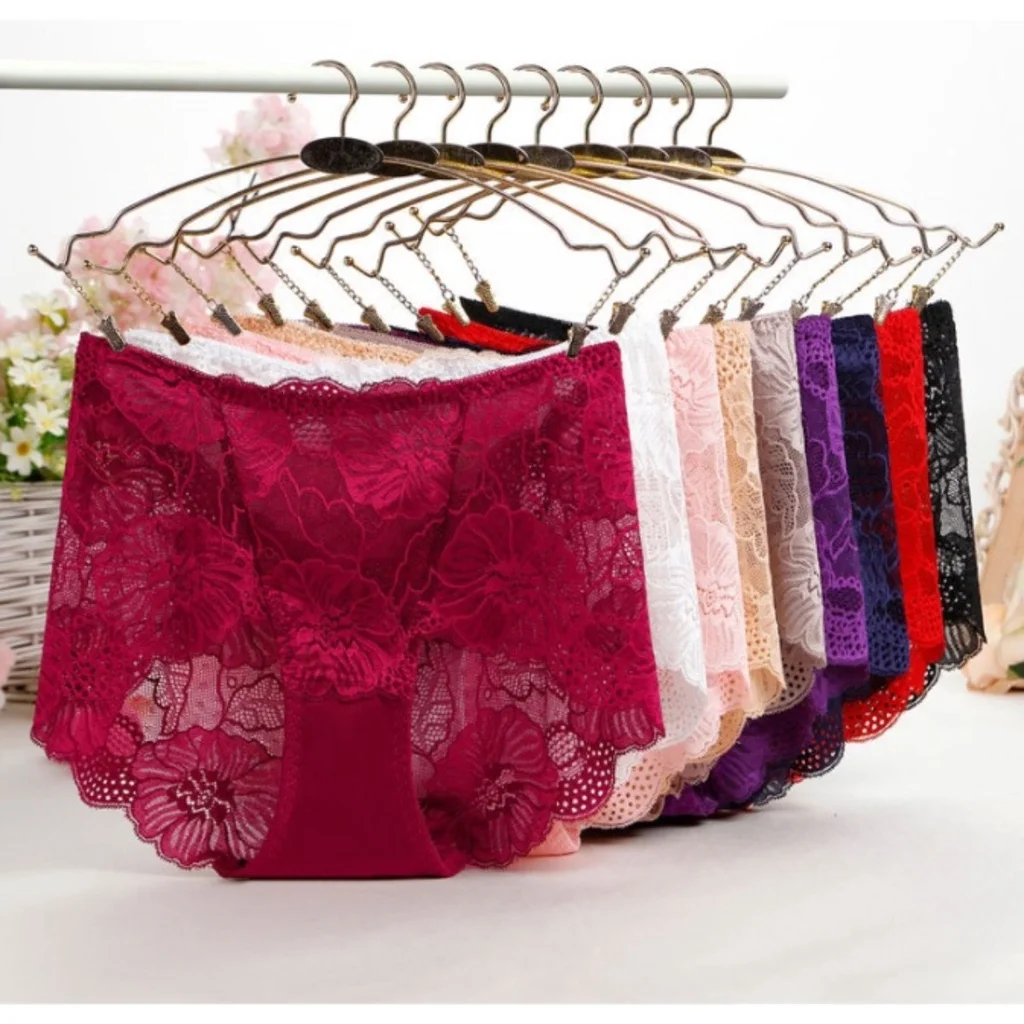 

High Quality Lace Panties for Women Hollow Out Transparent Panty High Waist Breathable Hip Lift Briefs