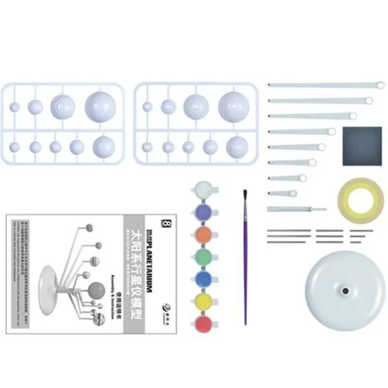 Solar System Model DIY Assembly Planets Model Science Kit Kids Science Planets Celestial Orbiter Sun Series Astral Education Toy