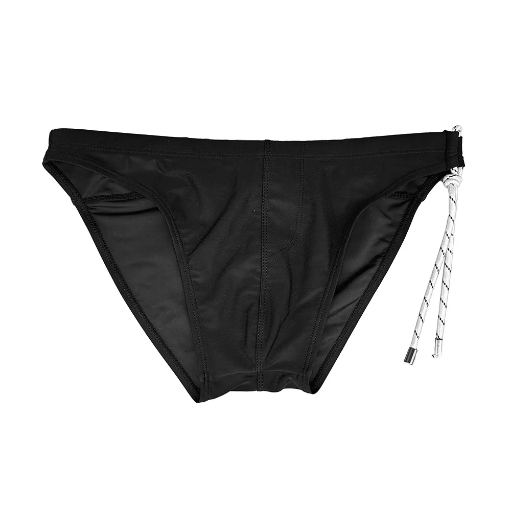 

Tether Side Open Men's Triangle Swimsuit Cup Solid Color Nylon Swimsuit Hot Spring Swimsuit 10123zb