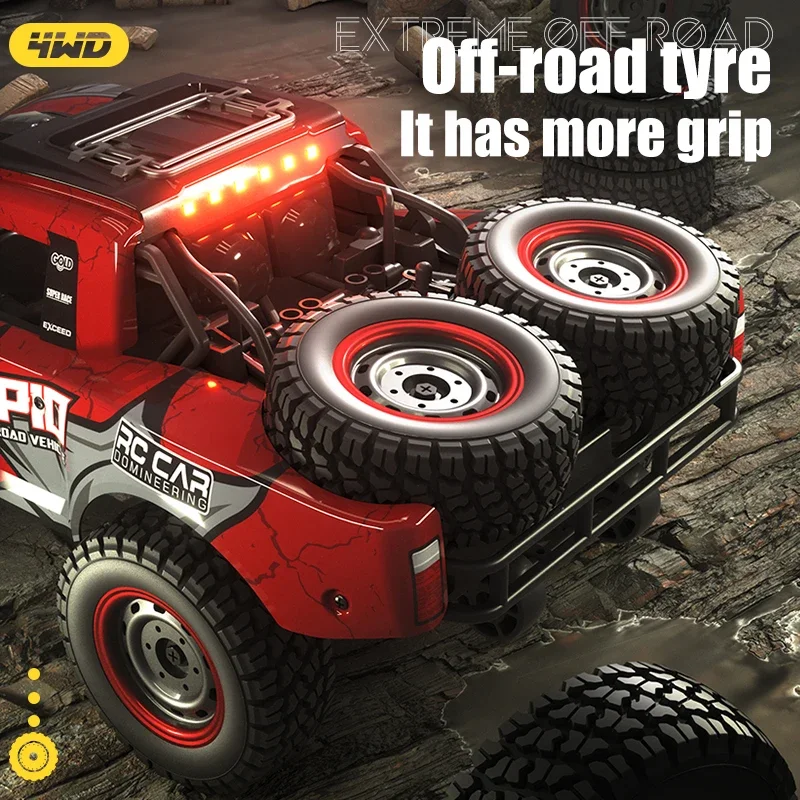 JJRC Q130 PRO Grote RC Auto Korte Baan Vrachtwagen Hoge Snelheid All Terrain Off Road Voertuig Afstandsbediening Auto's met Licht Speelgoed voor Jongens