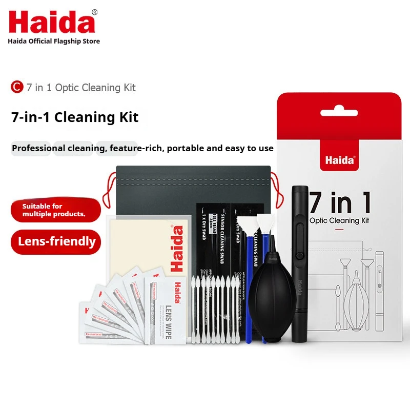 

Haida Camera Cleaning Kit - Cleaning Tools Wonder for DSLR Lens Sensor CMOS Cleaning Air Blower Cleaning Wand