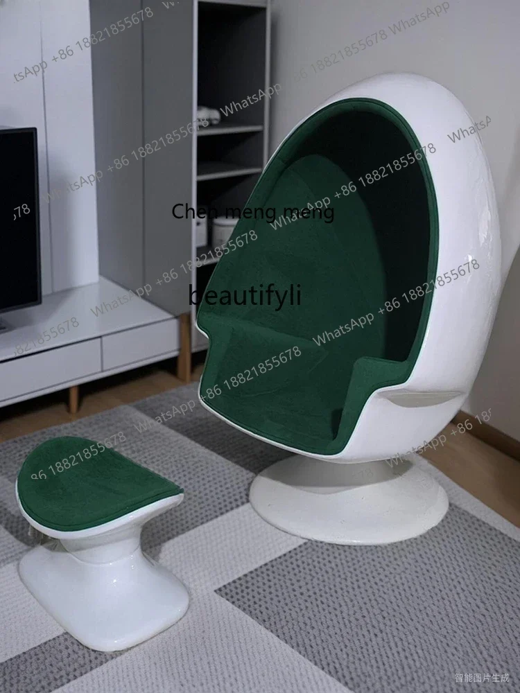 ss 8350 Modern Minimalist Spherical  Large Ball Chair FRP Capsule  Bubble Chair Casual Swivel Chair