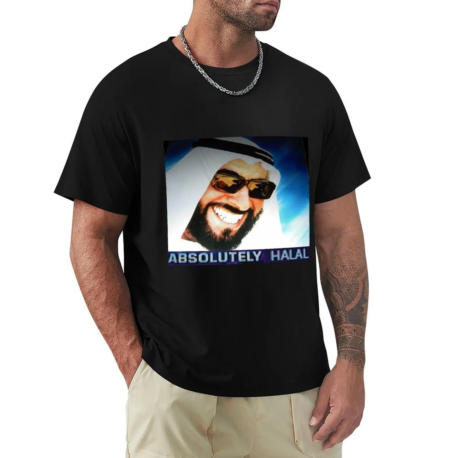 ABSOLUTELY HALAL T-Shirt Sports Casual Short Sleeve Cotton Tee