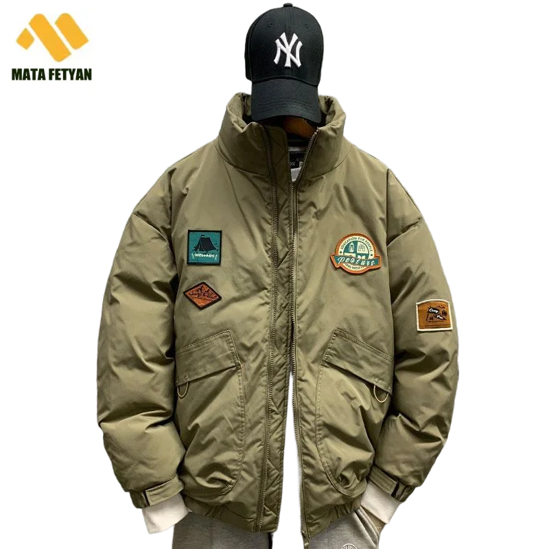 

Winter High Quality Japan Styles Cotton Vertical Collar Zipper Tech Field Jacket Stand Collar Hunting Coat