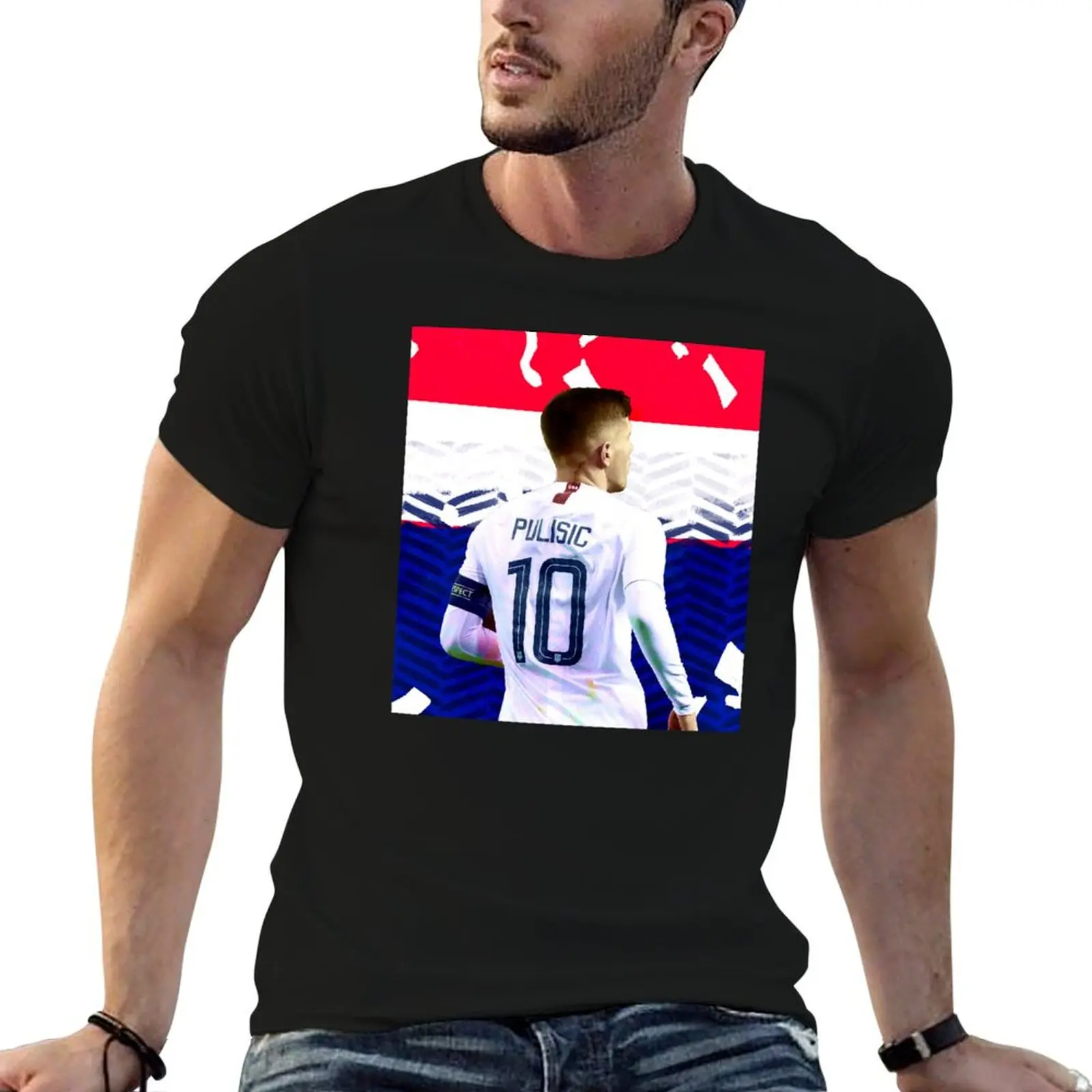 Christian Pulisic Art Design Draw Street Art Graphic Paint Football USA T-Shirt heavyweights man t shirt mens graphic t-shirts