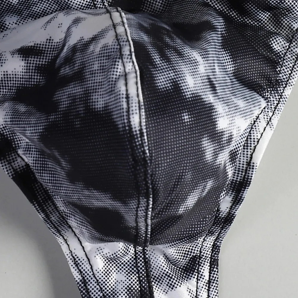 Simple Large Size Men Thongs Leopard Print Dyeing Pattern Seamless Men's Panties Gradient Color Lingerie Underpants Male