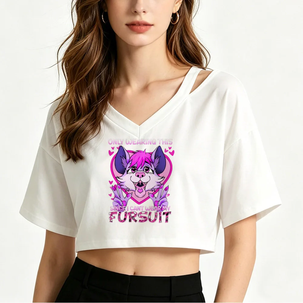 Furry crop top girl vintage y2k clearance sales japanese baddie shirt scene  emo goth dollette y2k