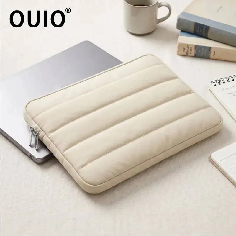 OUIO Puffy Laptop Sleeve Case For 13 16 Inch MacBook Air M5 M4 M3 M2 Neo/Pro HP Dell ASUS Lenovo Daily Life School Notebook Bag