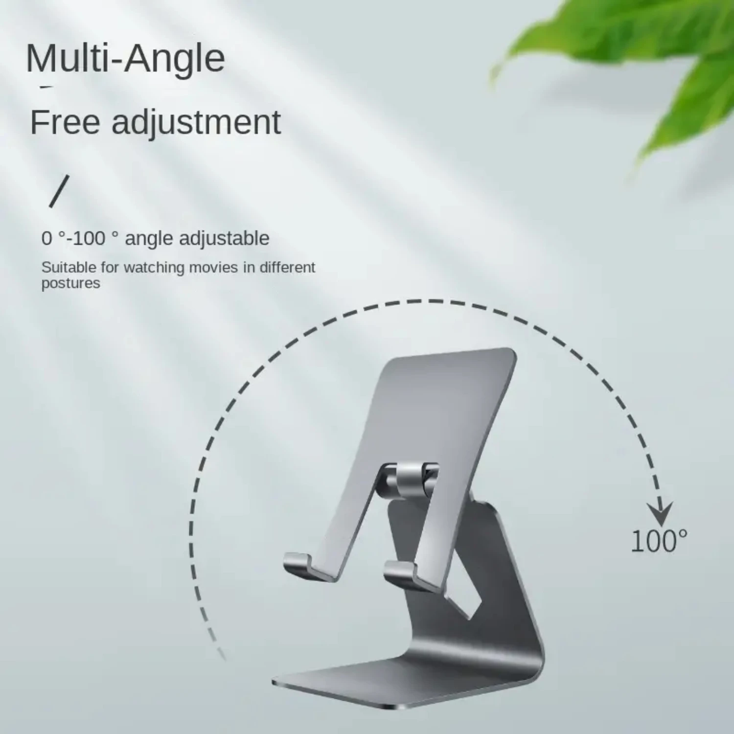 Convenient and portable single folding aluminum alloy desktop stand for mobile phones and tablets, perfect for office and home u