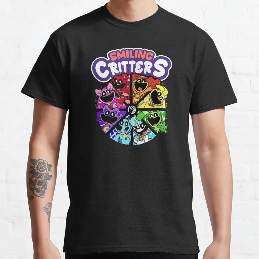 

Smiling critters Horror cartoon video game evil catnap Funny Animals bobby bearhug monster catnap 100% cotton printed t shirt