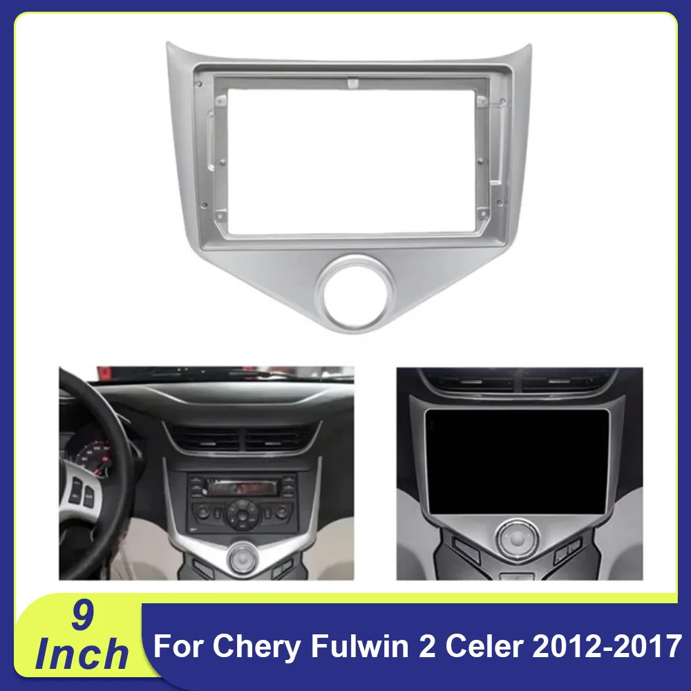 9 Inch For Chery Fulwin 2 Celer 2012-2017 2DIN Car Frame Fascia Adapter Android Radio Audio Dash Fitting Panel Kit