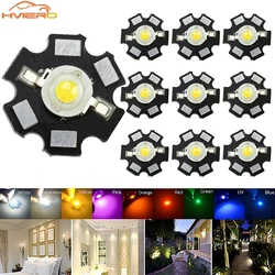 10pcs 1W High Power Chip White Red Blue Green light Bead Emitter LED Bulb Diodes Lamp Beas with 20mm Star PCB Platine Heatsink