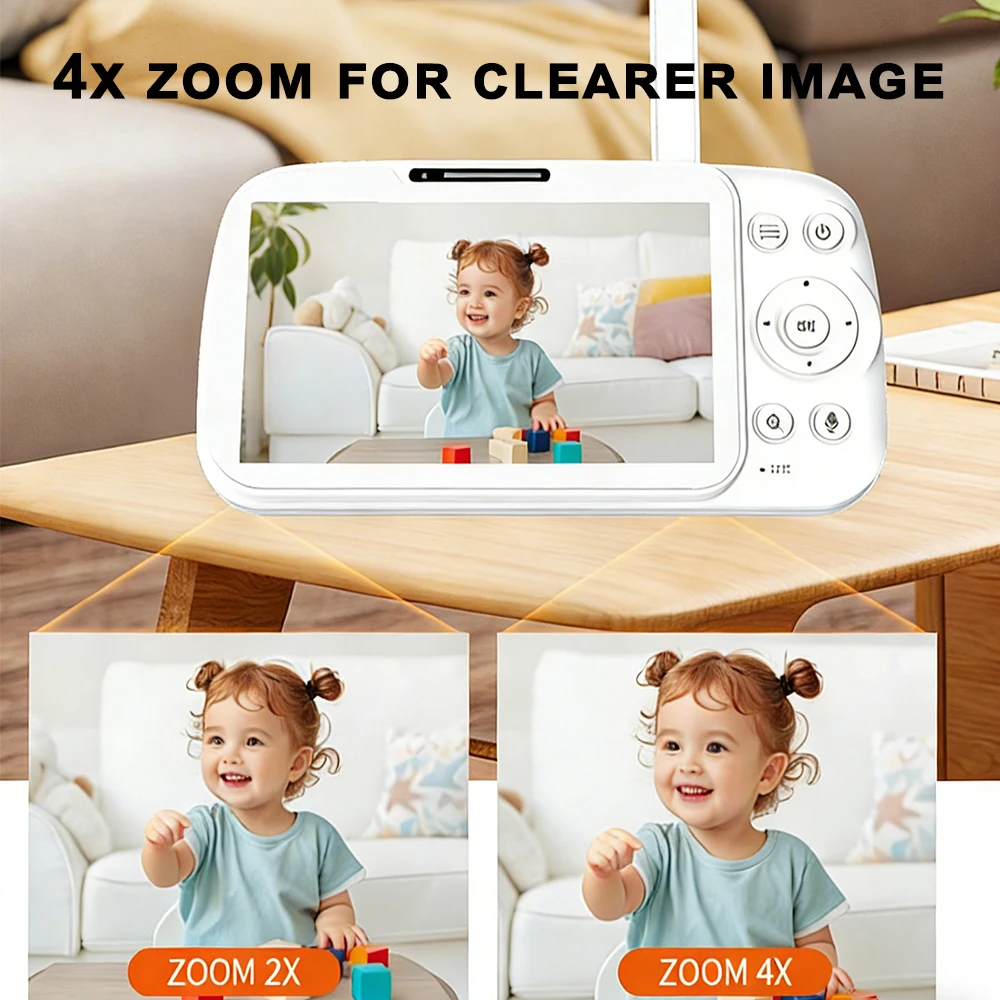5 Inch HD Screen Baby Monitor  - Zoom Audio Music review and price
