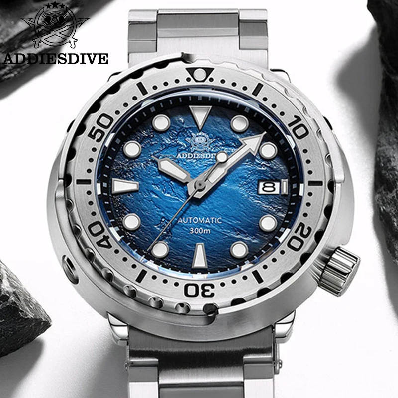

ADDIESDIVE Tuna Automatic Watch Men 41mm Mechanical NH35A Sapphire Glass BGW9 Luminous Waterproof 30Bar Diving Watch