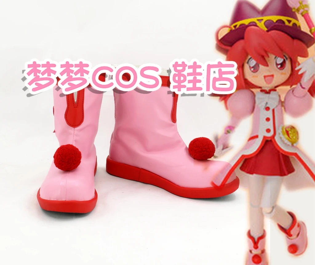 

Gyu Fushigi Star Twin Princess Fine Fain Cosplay Shoes Boots Halloween Anime Pink Boots