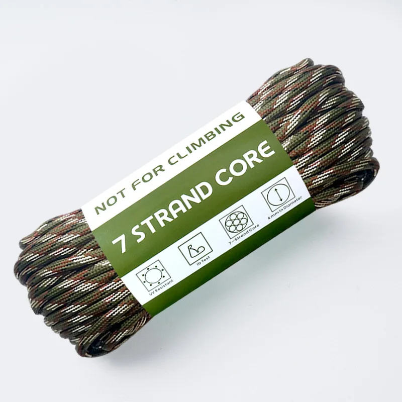 4mm 7-strand paracord craft DIY braided cord multi-purpose tow rope outdoor survival gear safety 30-meter paracord