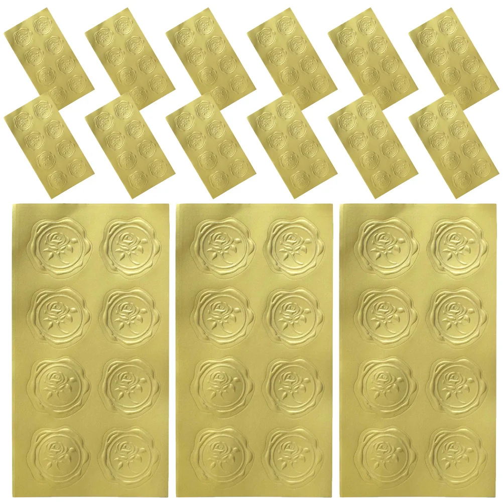 

20 Sheets Sealing Stickers Strong Adhesive Love Pattern Decorative Seal Stickers for Gift Boxes Candy Bags Wedding Envelope