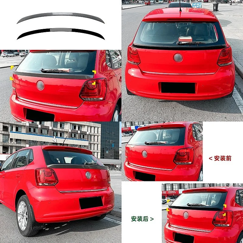 

For VW Polo 6R 6C 2009-2017 Spoiler Roof Wing Rear Trunk Lip