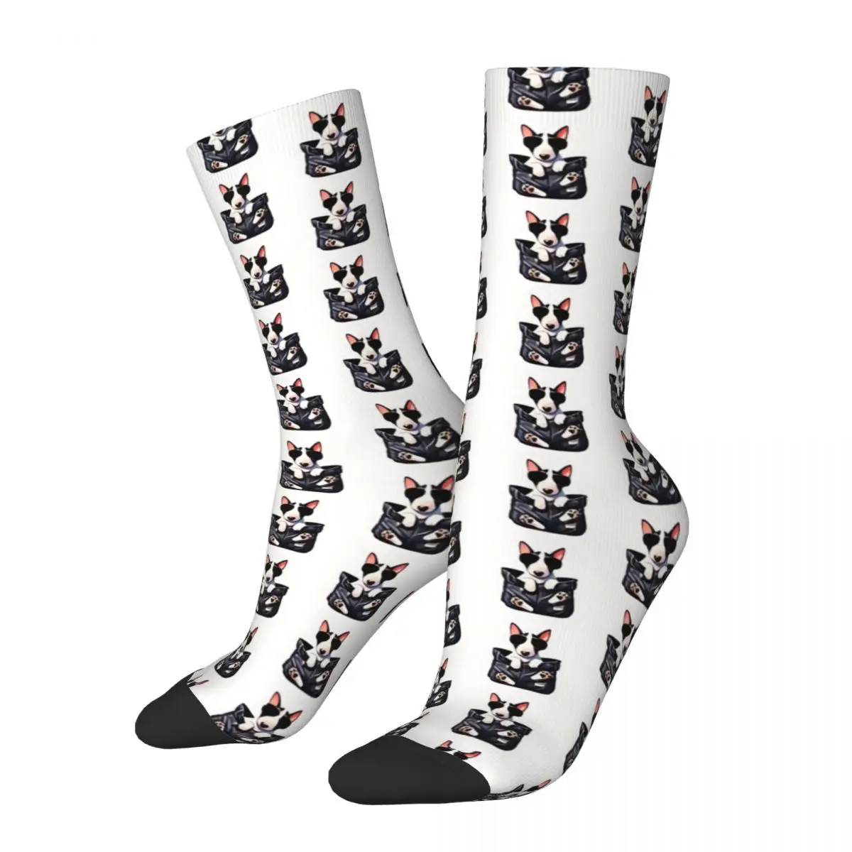 

The Bull Terrier Animal Cool Bull Terrier In The Pocket Men Women Socks Windproof Novelty Spring Summer Autumn Winter Stockings