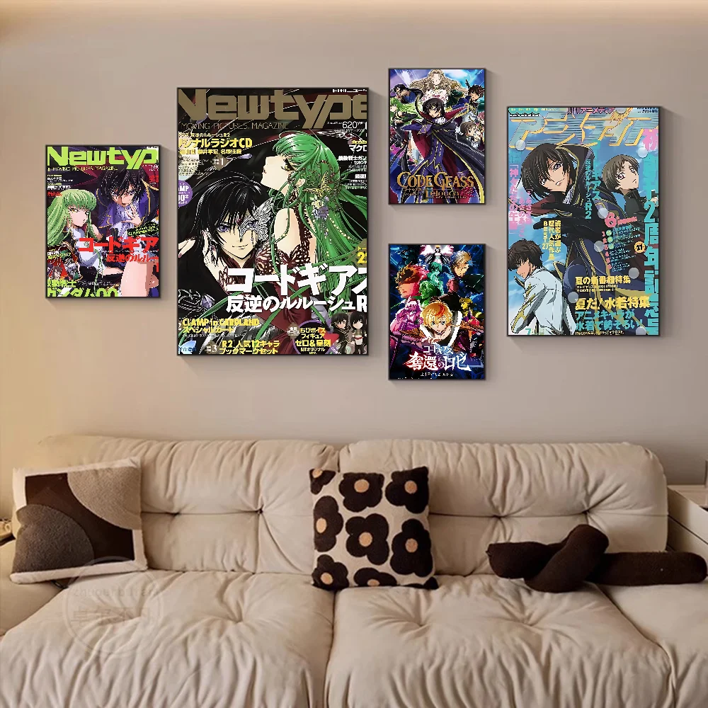 Code Geass Anime Good Quality Prints And Posters Waterproof Paper Sticker Coffee House Bar Posters Wall Stickers