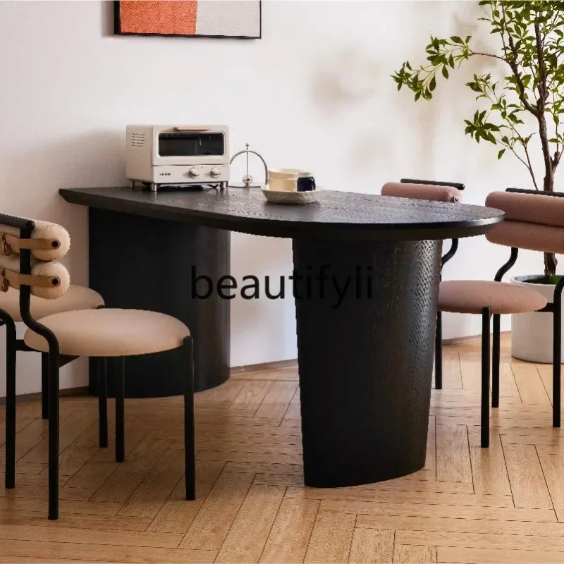 2003 Modern Minimalist Rock Plate Peninsula Island Table Dining Table Small Apartment Light Luxury Home Wall-mounted Workbench