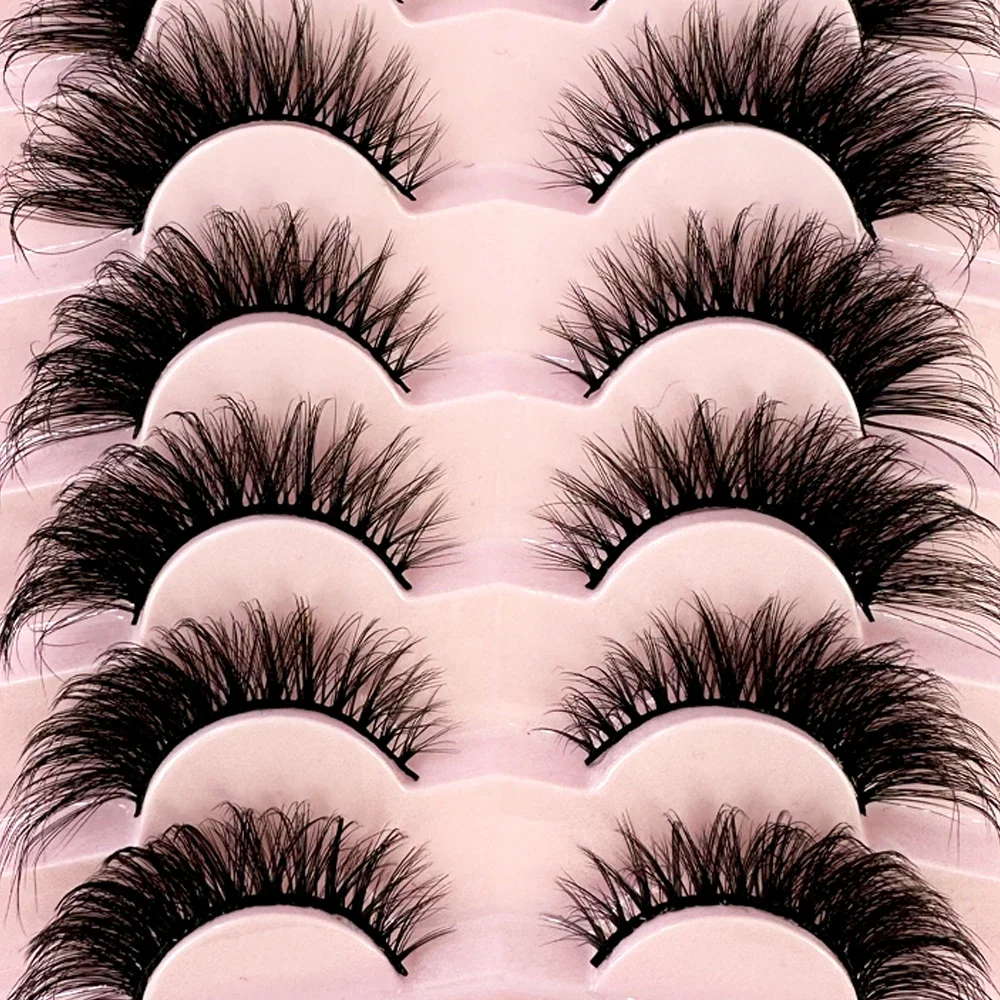 NEW 7Pairs Manga eyelashes dramatic 3d mink lashes las soft fluffy lashes false eyelashes  extension make up 3d cilios faux cils