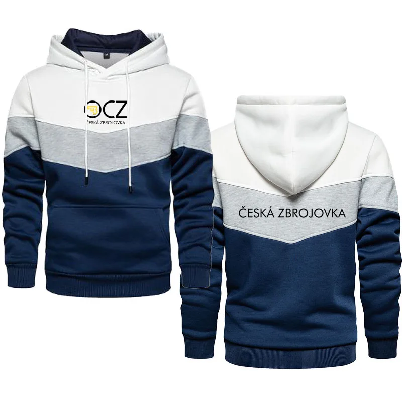 New Oversized hoodie spring autumn men's sportswear CZ Ceska Zbrojovka print fleece thick hoodie y2k Harajuku men's sweatshirt