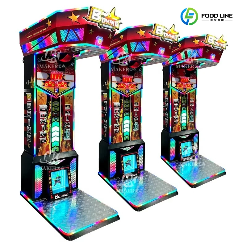 FL Wholesale Coin Operated Game Street Amusement Park Electronic Hammer Boxing Machine Arcade Boxing Punch Machine Customized