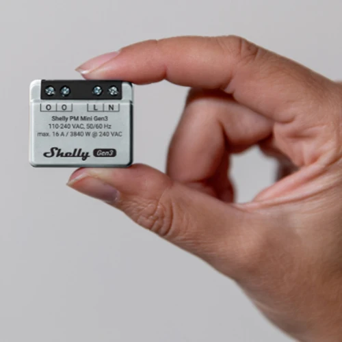Imagen 2 del producto Shelly PM Mini Gen3 Medidor de potencia inteligente operado por Wi-Fi Medidor de potencia más pequeño Mundo para un consumo de energía preciso en cualquier momento en cualquier lugar