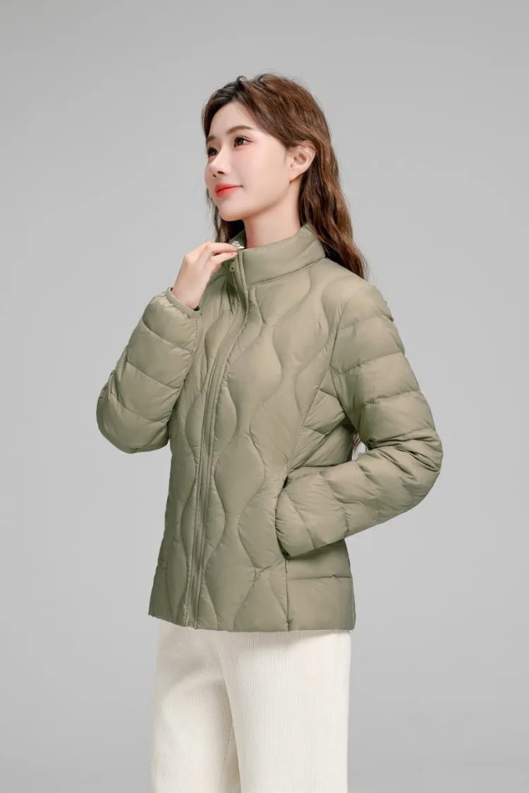 Dames lentejas mode korte ultralichte opvouwbare pufferjassen 15 kleuren vrouwelijke dons warme Koreaanse slim fit parka's