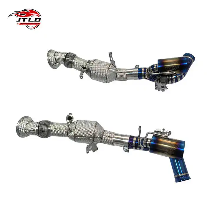 Titanium Performance Frontpipe Valvetronic Exhaust System For Ferrari 296 With OEM Valve