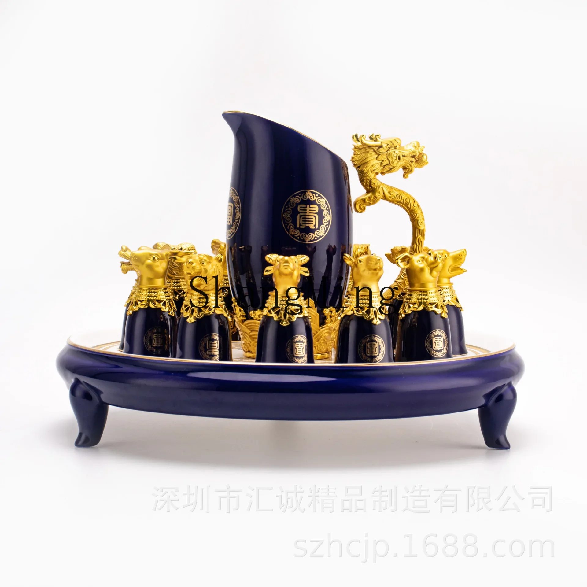 CLL high-end high-value zodiac ceramic spirits glass set wine set wine set wholesale