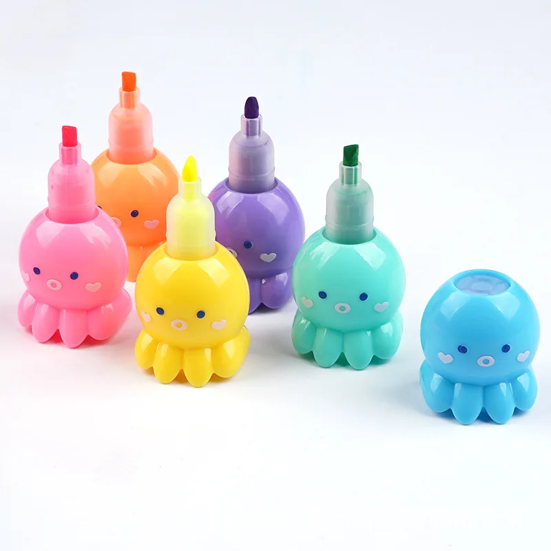 1 stücke Kreative 5 Farbe Highlighter Cartoon Nette Form Highlighter Kreative Studenten Machen Hand Konto Marker – Detail 16
