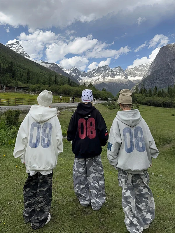 

Мужская толстовка оверсайз с американским буквенным принтом, пуловер в стиле хип-хоп, осенняя повседневная верхняя одежда для пар, модная