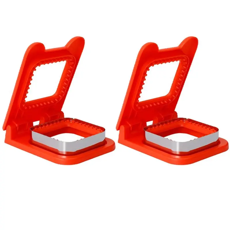 A70Z Fafa】Metal Sandwich Cutter Sealer Square Sandwich Cutter Kids Lunch Box Bento Box